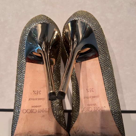 Metallic Lamé Glitter Fabric Abel Pointed Pumps - Picture 4 of 6